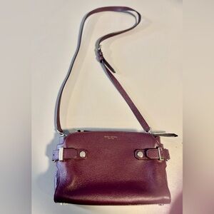NWOT Henri Bendel Plum Leather Crossbody Handbag